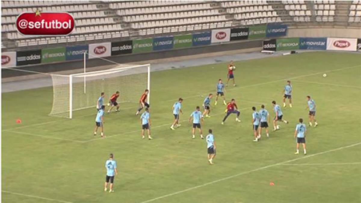 VIDEO: Curioso entrenamiento de la selección de España