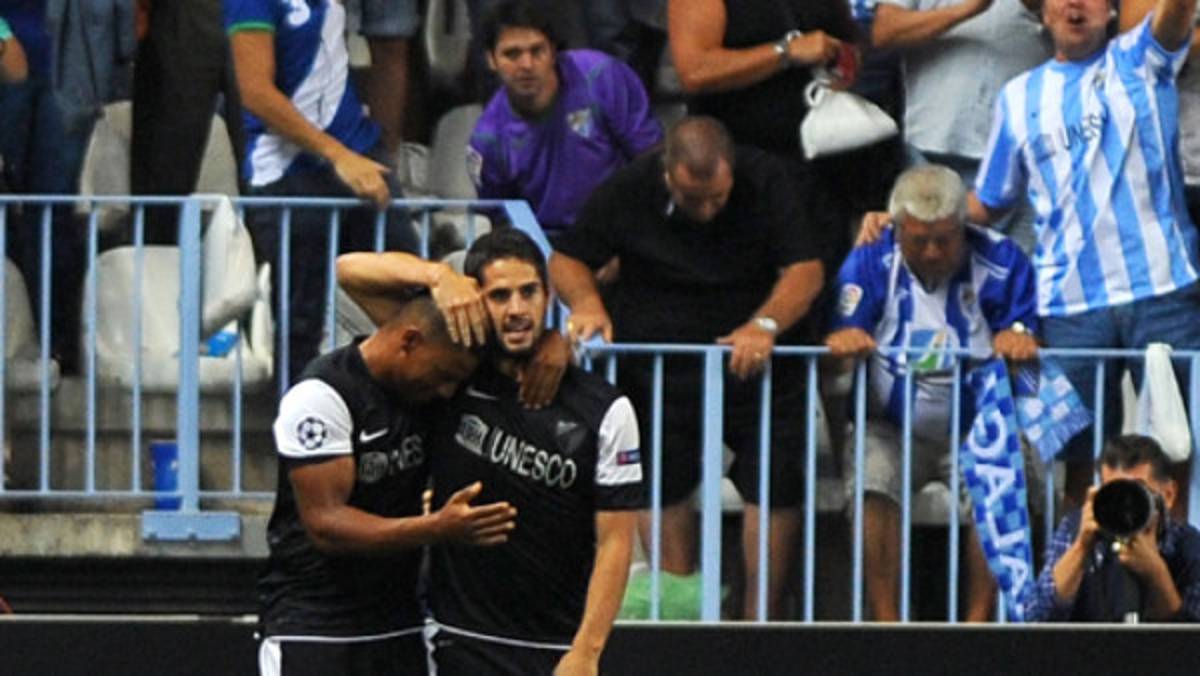 Impresionante debut del Málaga en la Champions