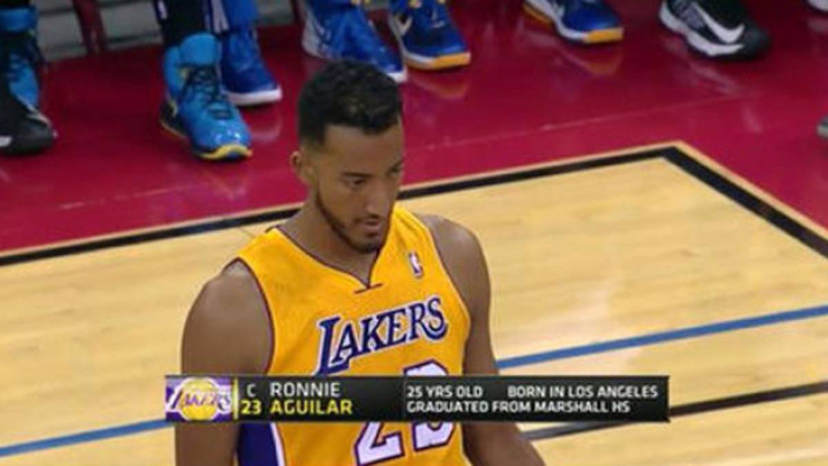 Ronnie Aguilar participó en derrota de los Lakers