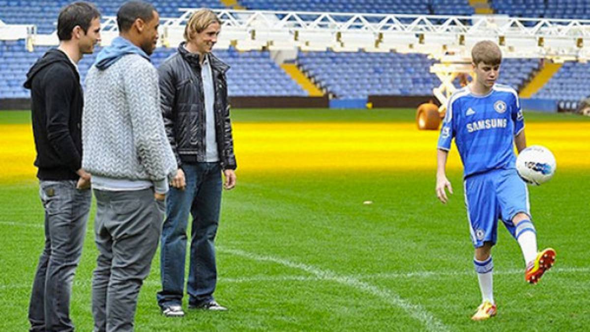 El Chelsea recibió a Justin Bieber