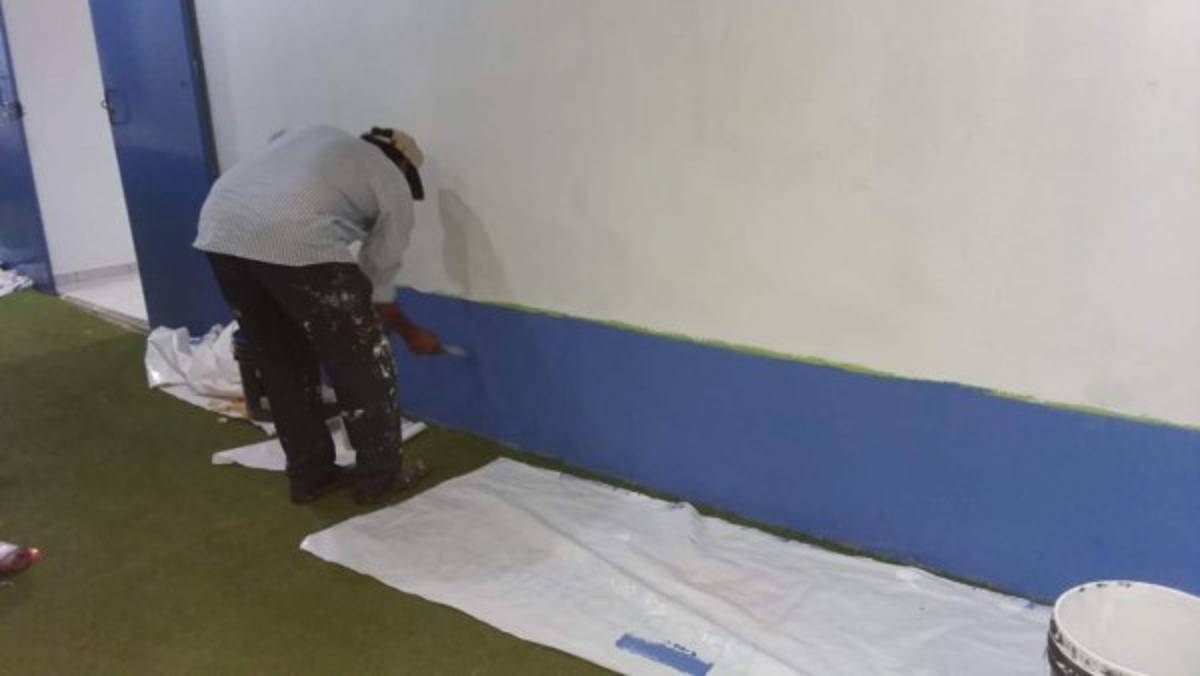 Realizan arreglos al estadio Nacional previo a la final Motagua-Saprissa