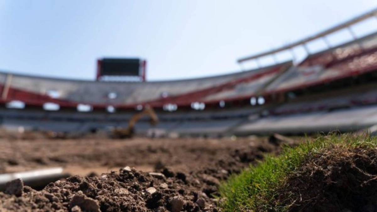 Como nunca lo habías visto: Así luce el estadio Monumental sin césped durante la remodelación