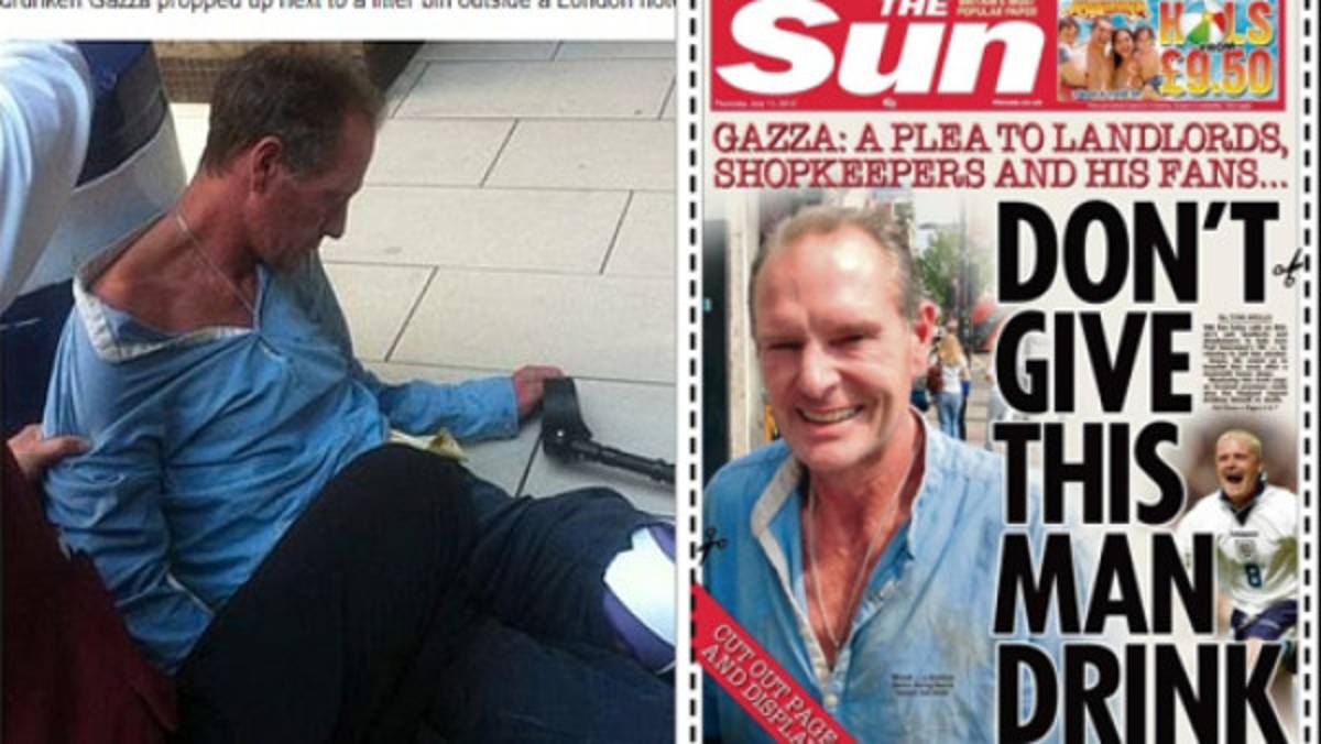 The Sun pide ayuda para Paúl Gascoigne