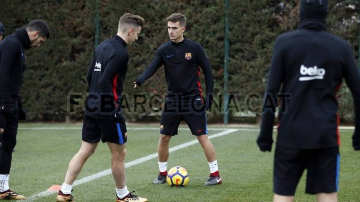 Choco Lozano entrena con el primer equipo del Barcelona en la semana del clásico