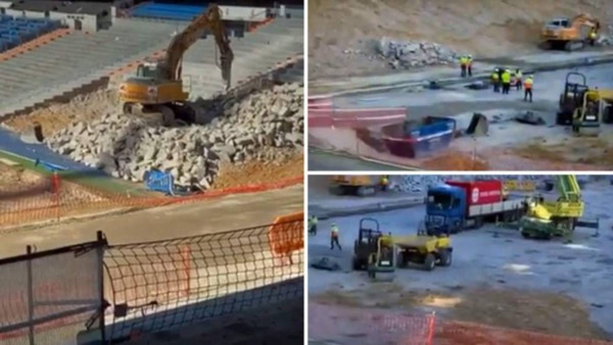 Como nunca lo habías visto: Así luce el Santiago Bernabéu sin césped durante la remodelación