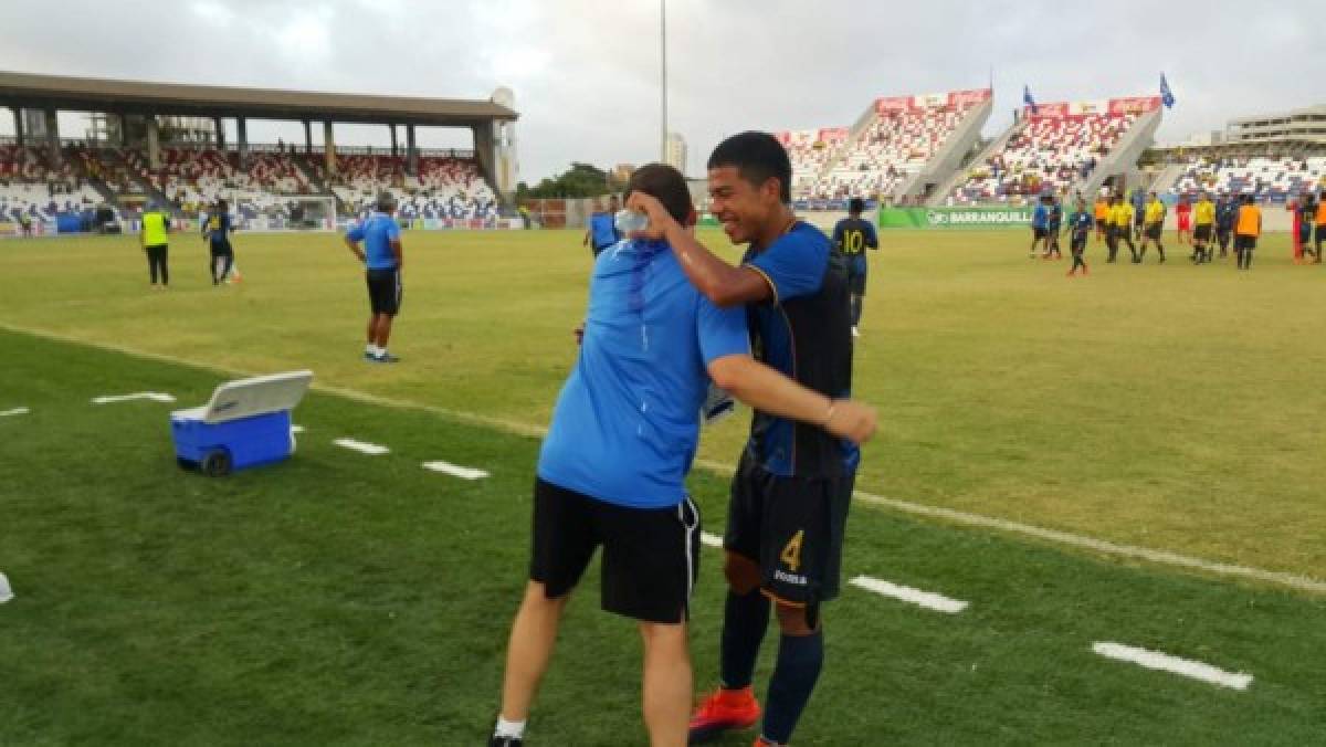 NO SE VIO EN TV: El eufórico festejo de Honduras tras eliminar a Costa Rica en los Centroamericanos