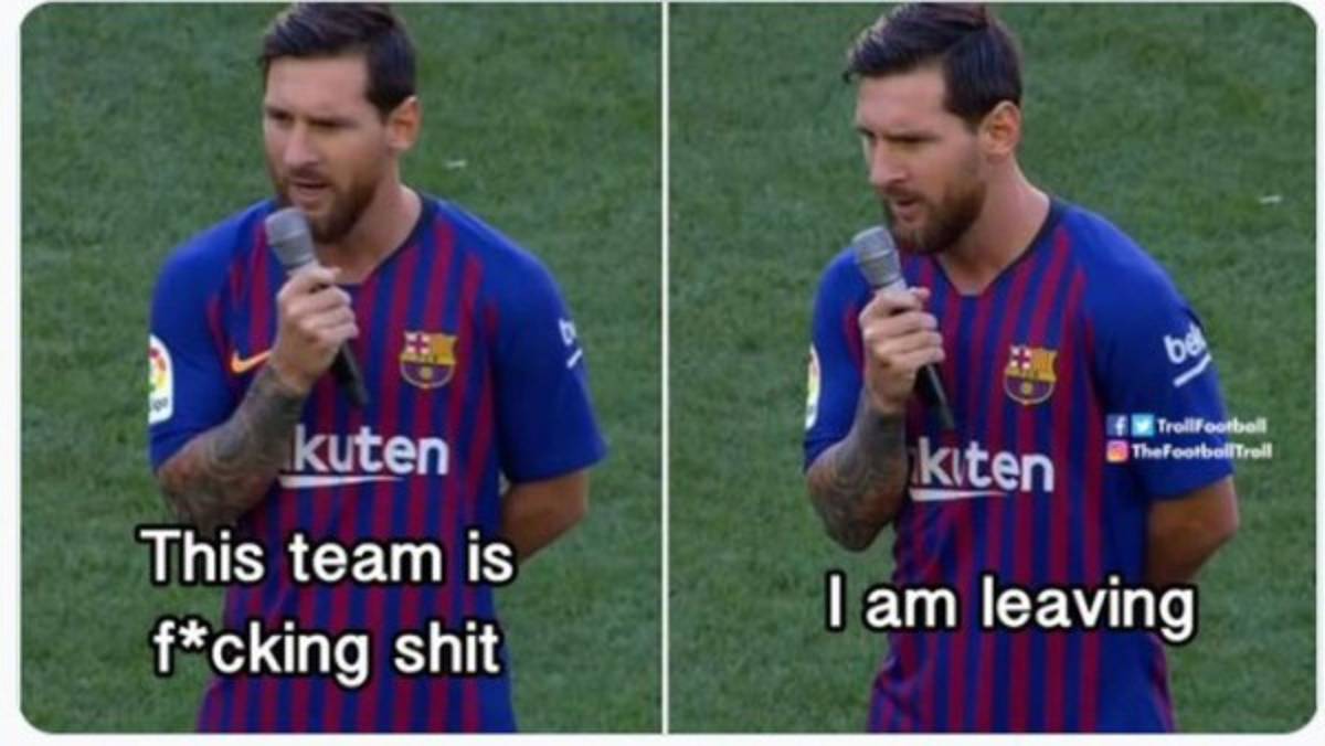 ¡No lo perdonan! Salida del Messi del Barcelona al día entre los mejores memes de la semana