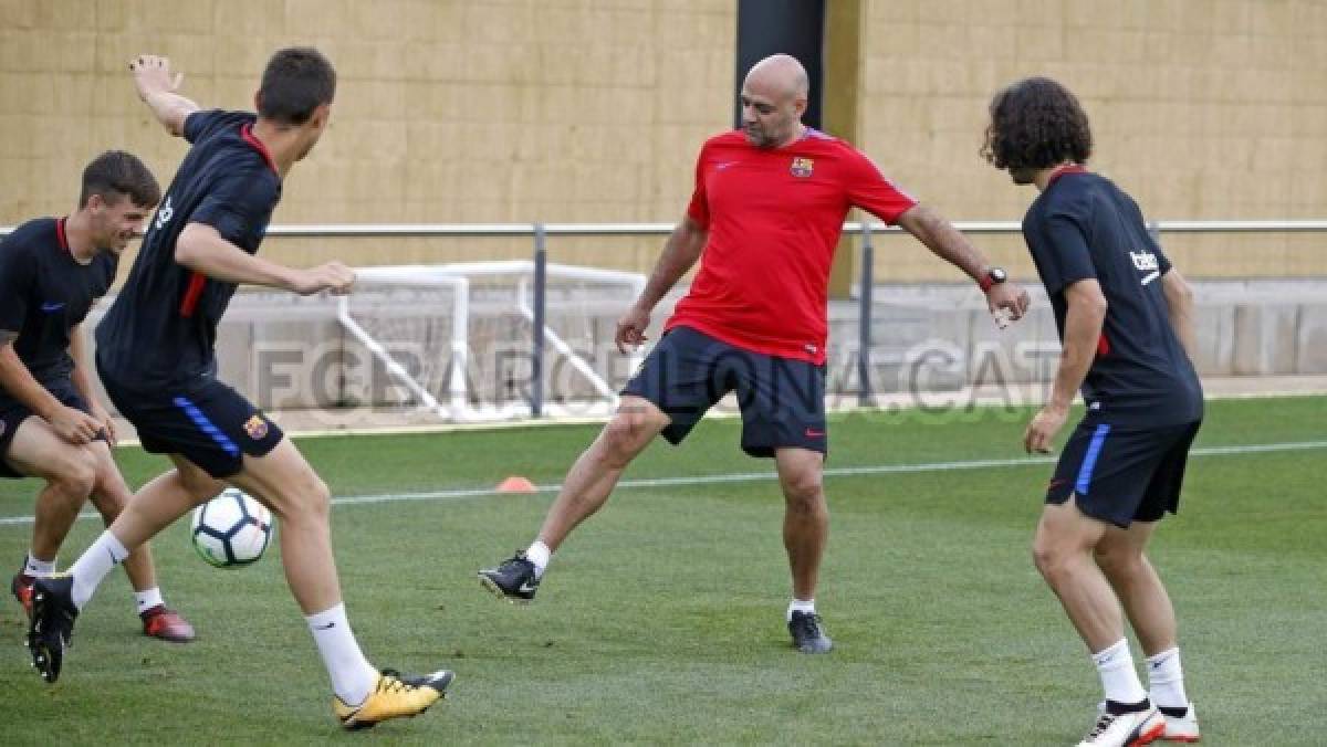 Choco Lozano, bajo la mirada de Ernesto Valverde en el Barcelona