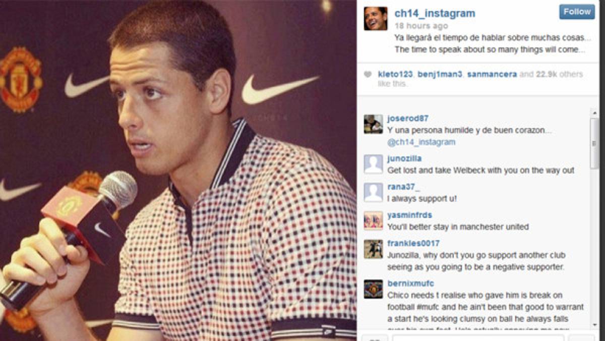 'Chicharito” Hernández causa polémica con extraño mensaje en Instagram