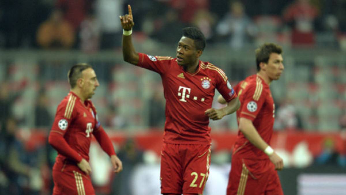 David Alaba anota el tercer gol más rápido de la Champions