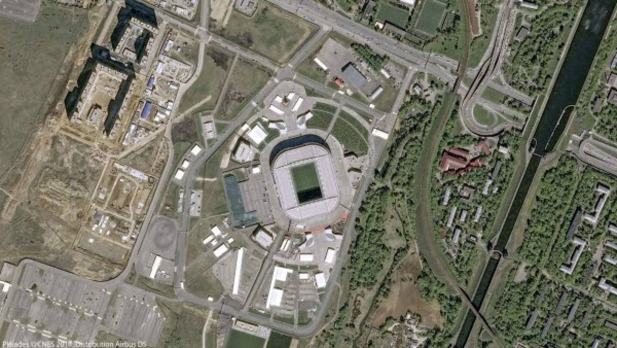 ¡Espectaculares! Así se ven desde el espacio los 12 estadios del Mundial de Rusia 2018