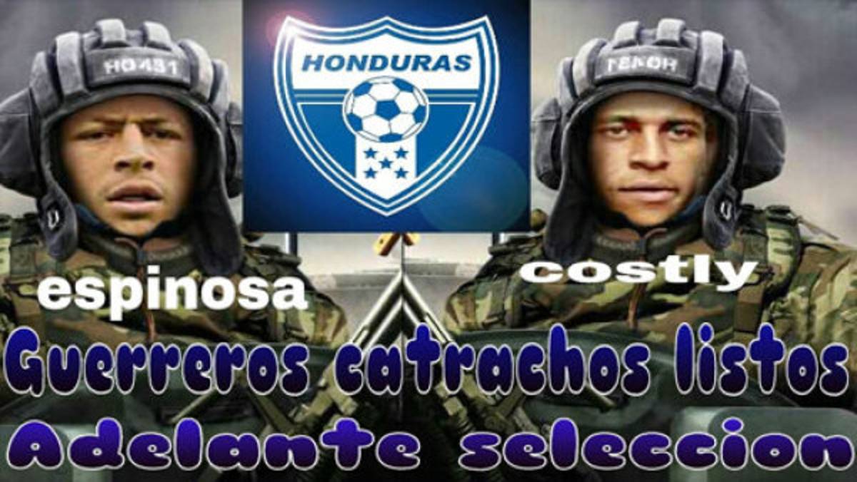 Fotomontajes dedicado al juego entre Honduras y Estados Unidos.