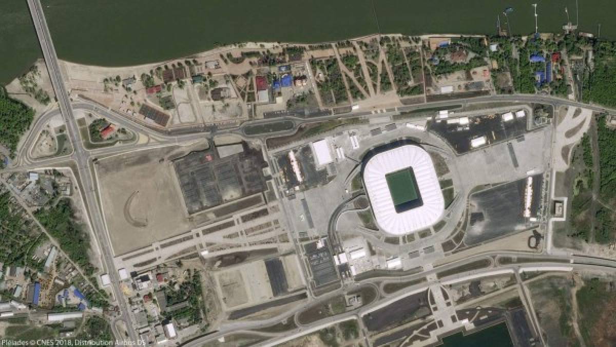 ¡Espectaculares! Así se ven desde el espacio los 12 estadios del Mundial de Rusia 2018