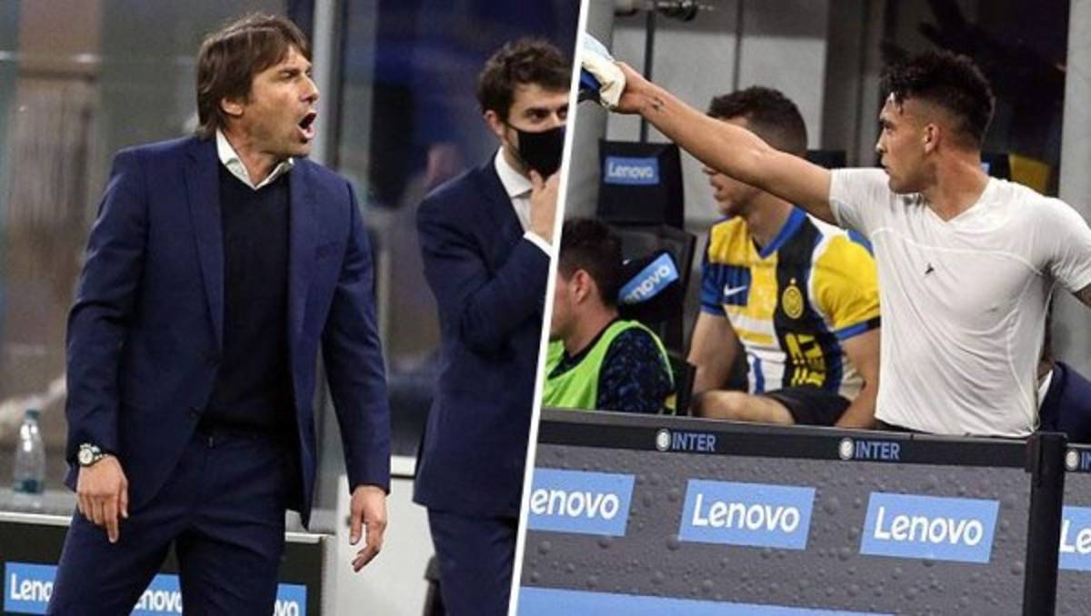 Así fue la fuerte pelea de Lautaro Martínez y Conte en pleno juego del Inter de Milán: 'Respeta'