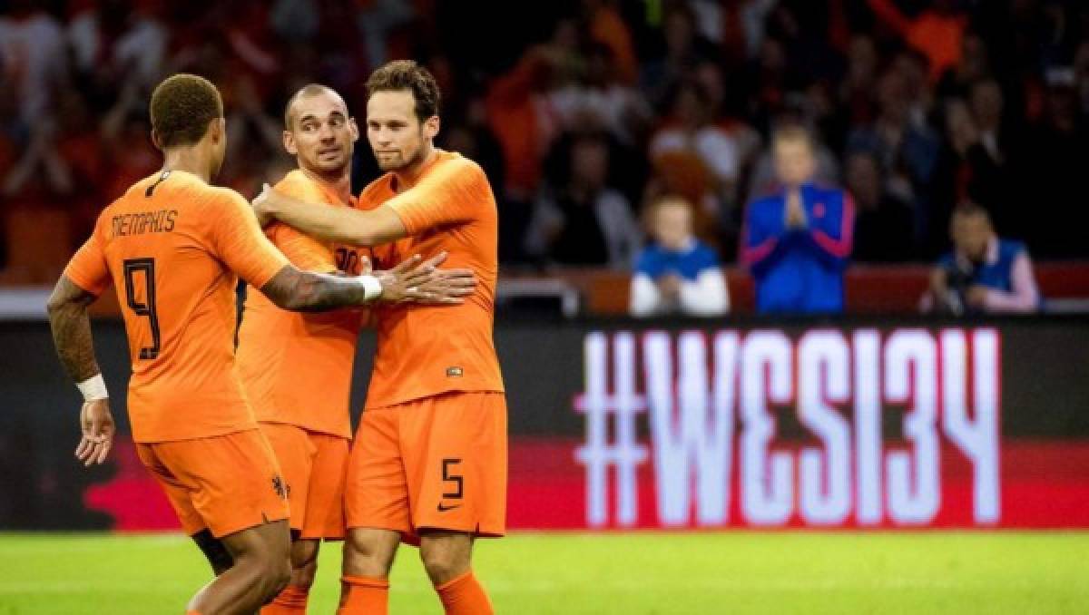 En fotos: Así fue último partido de Wesley Sneijder con la selección de Holanda