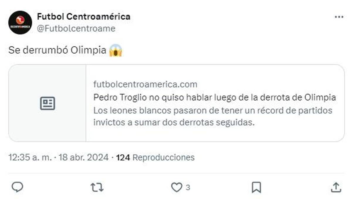 Lo que dicen del Olimpia tras sumar su segunda derrota consecutiva: “Se desinfló”; “no hay que hacer drama”