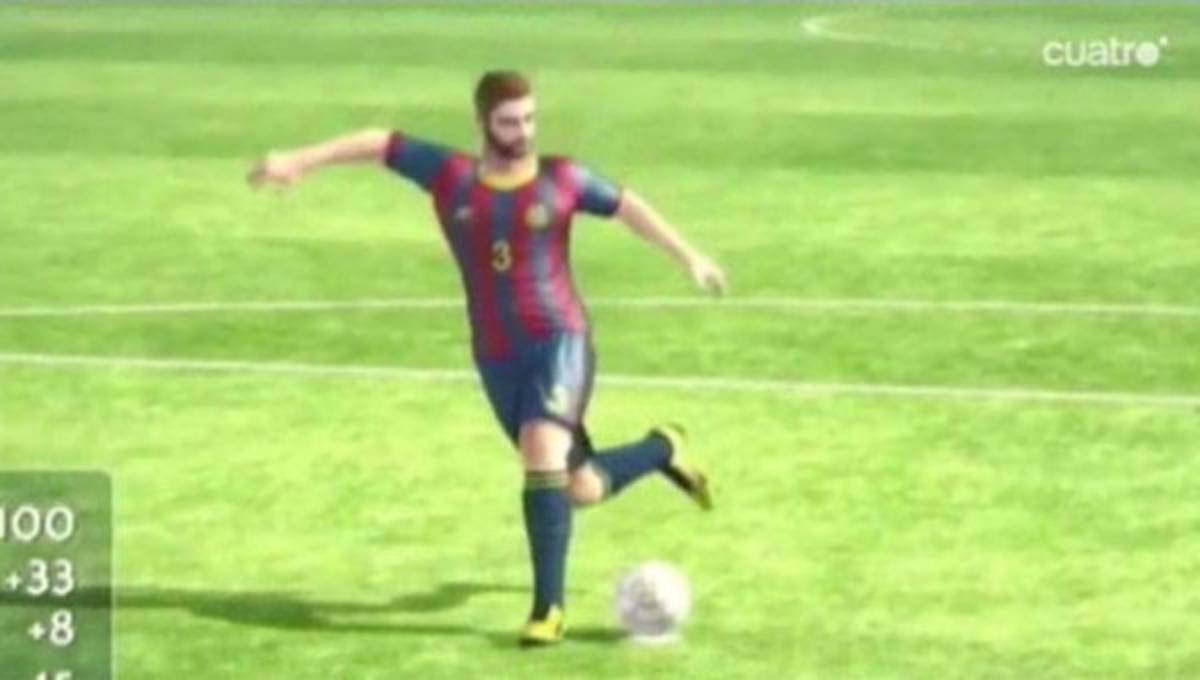 Piqué realizó un golazo de rabona en el FIFA 2015