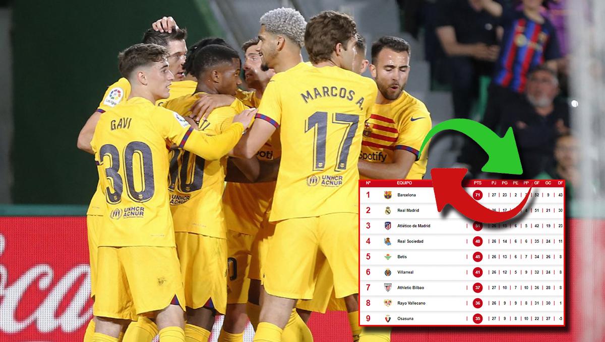 Barcelona goleó de visita al modesto Elche y así marcha la tabla de posiciones de la liga española