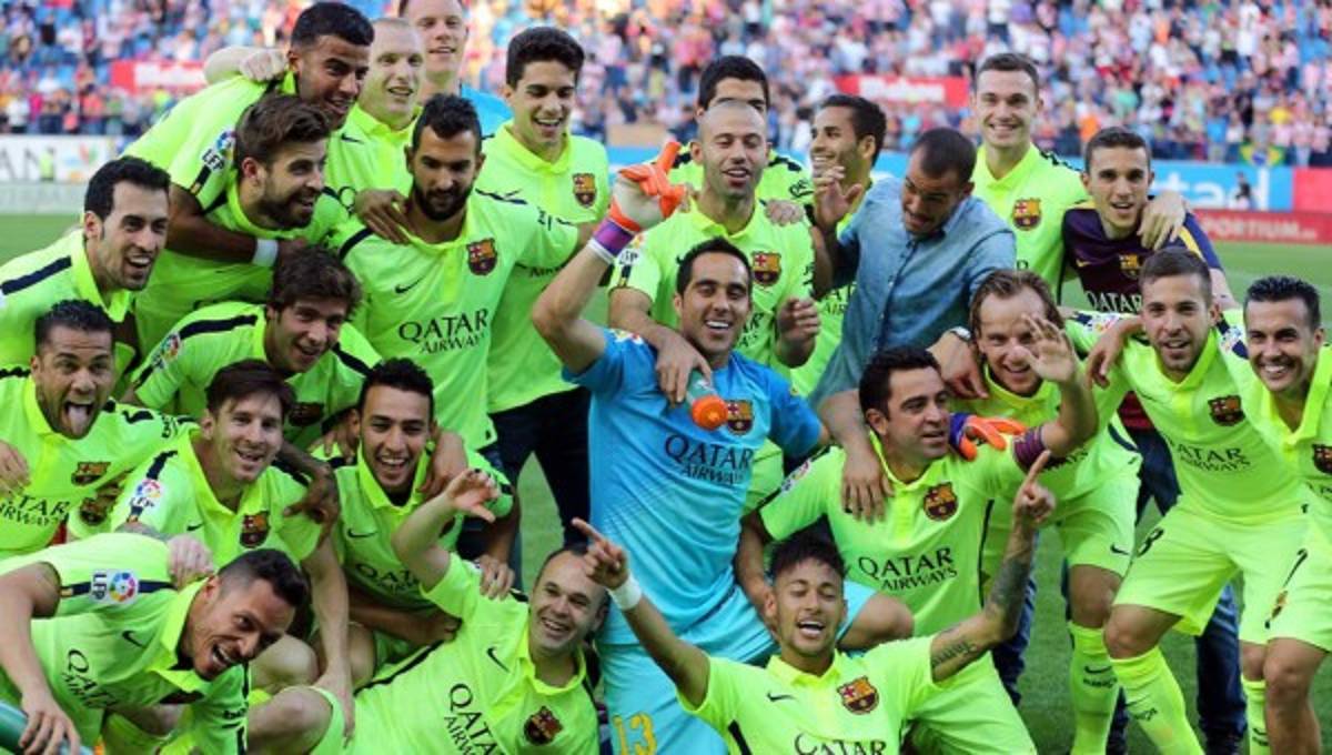 Barcelona campeón de la liga española tras vencer 1-0 a Atlético de Madrid