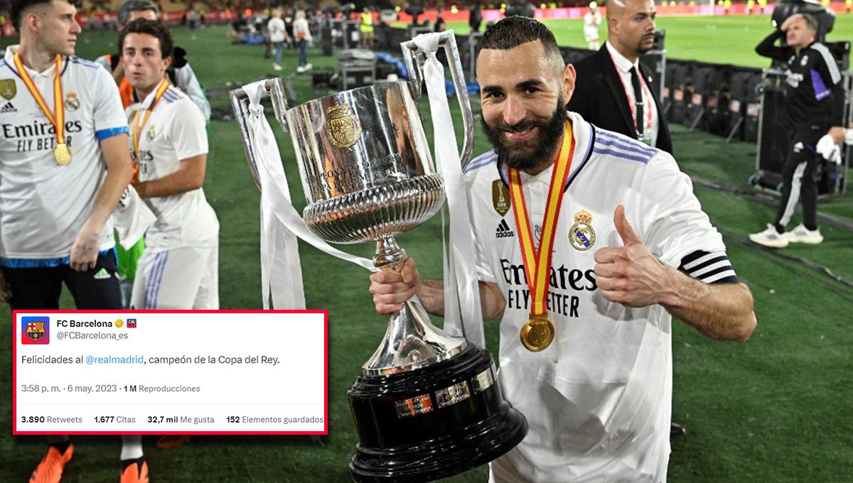 Barcelona lanza mensaje para el Real Madrid tras ganar la Copa del Rey y genera un revuelo en las redes