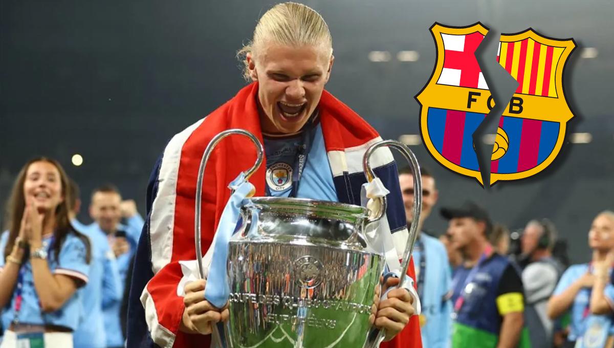 ¡Dolerá a los culés! La reacción de Haaland cuando le preguntan por el Barcelona: “No money”