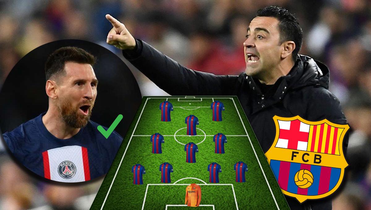 ¡Xavi y un equipo bestial! Así sería el 11 titular del Barcelona para la temporada 2023-24 con la posible vuelta de Messi