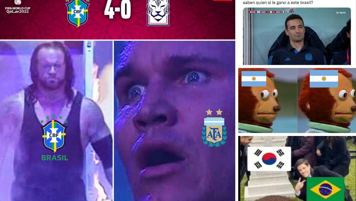 ¿Tiembla Argentina? Los jocosos memes que dejó la goleada de Brasil a Corea del Sur en el Mundial