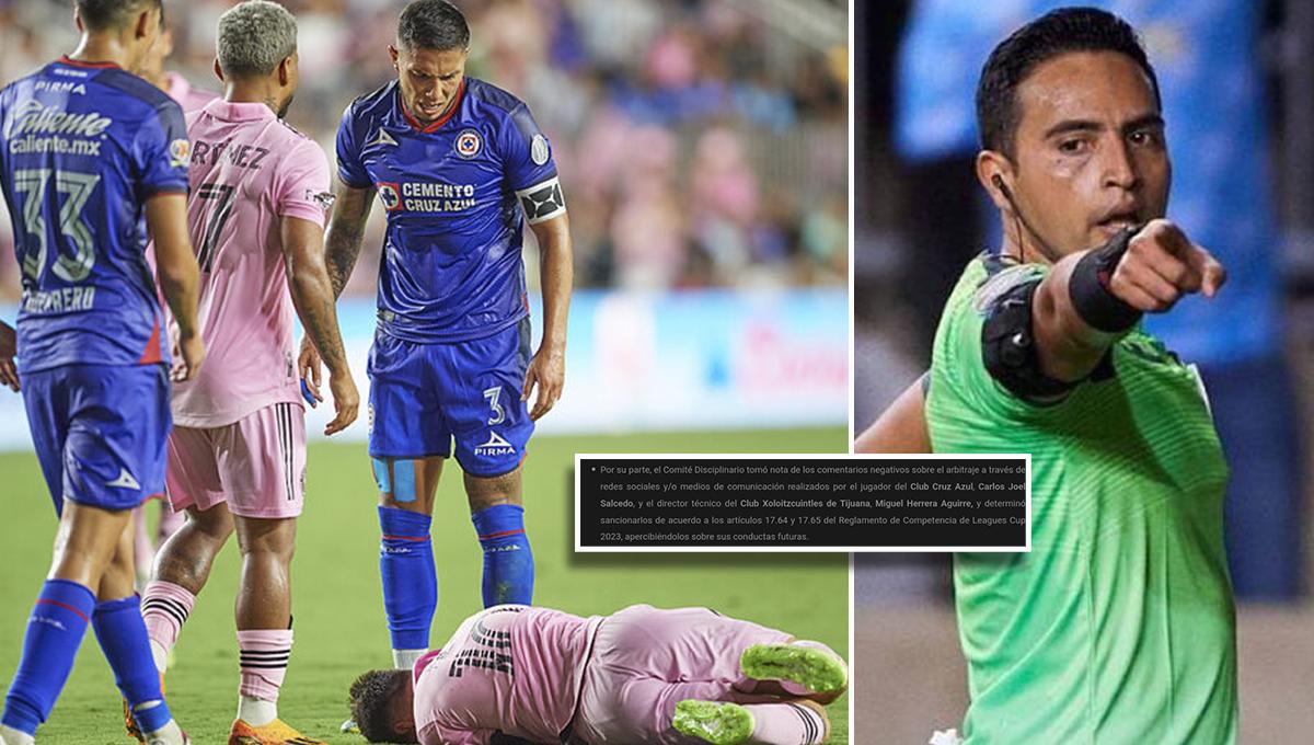 Capitán de Cruz Azul es ‘sancionado’ por criticar el arbitraje de Said Martínez tras la derrota ante Inter Miami
