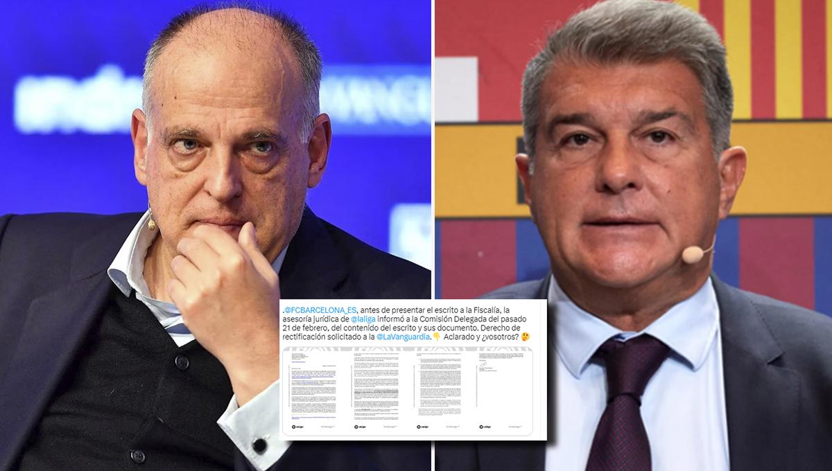 ¡Rotundo! Javier Tebas le responde al Barcelona tras exigir su renuncia como presidente de LaLiga