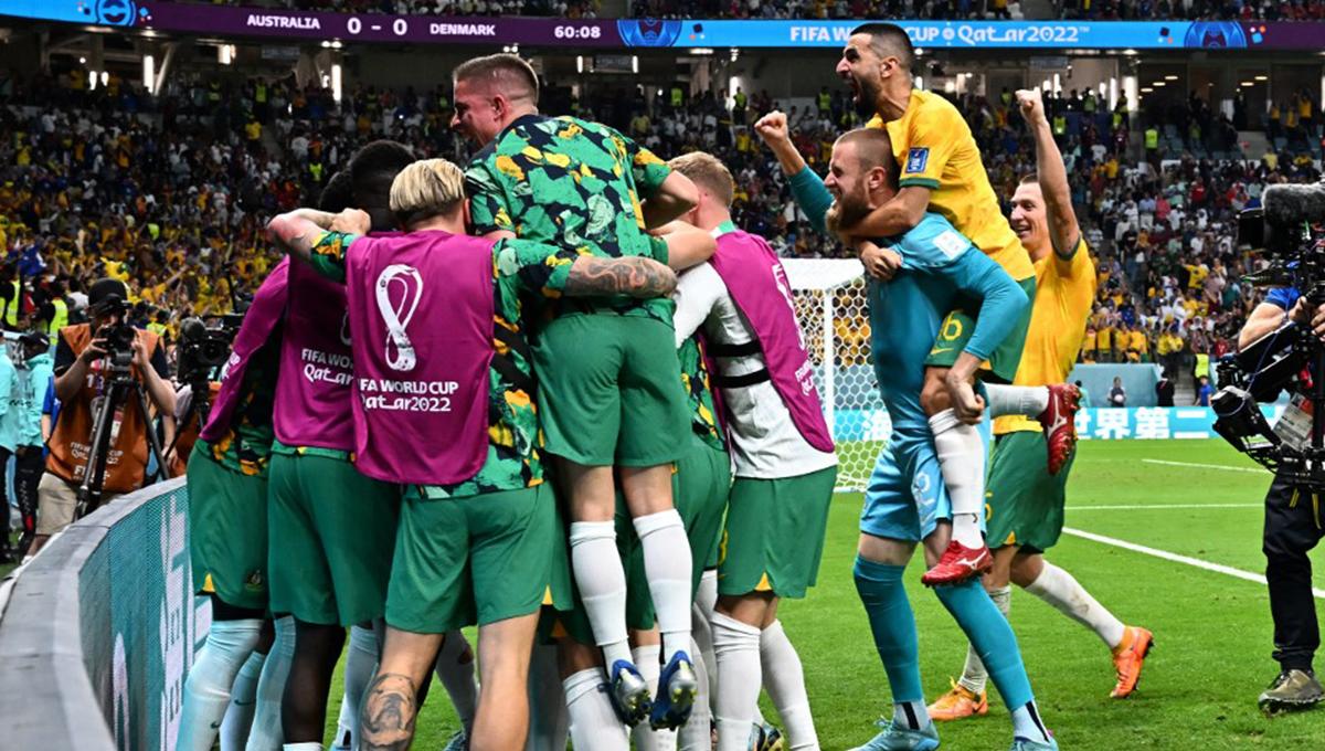 ¡Australia eliminó a Dinamarca y avanza por segunda vez en su historia a los octavos de final del Mundial!