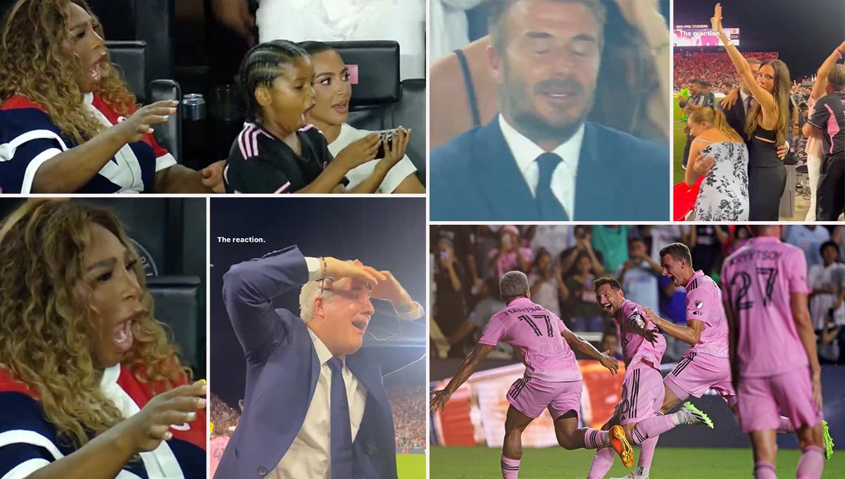 Messi debuta con golazo en el Inter Miami: la locura de Serena Williams y Beckham emocionado con su esposa
