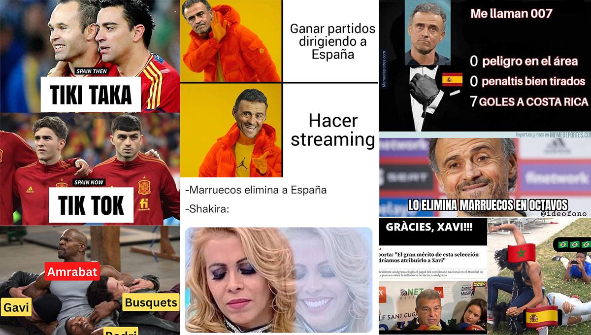 ¡Para morir de risa! Los memes revientan a España por despedirse del Mundial y Luis Enrique es la víctima favorita