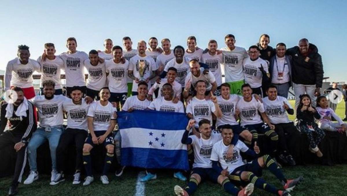 Campeones: El festejo de los hondureños de Real Monarchs tras conquistar titulo en la USL