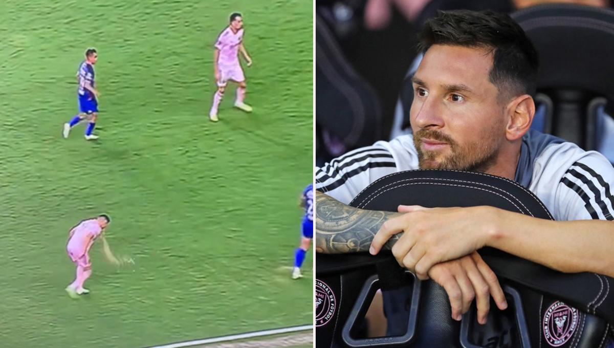 ¡Le dio la pálida! Compañero de Messi en el Inter Miami vomitó en pleno partido contra Cruz Azul