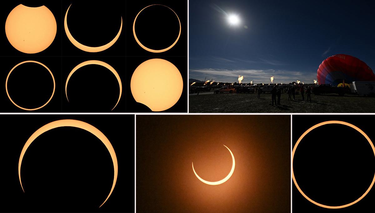 Las impresionantes fotos del eclipse que mostró su “anillo de fuego”: anuncian otro para 2024