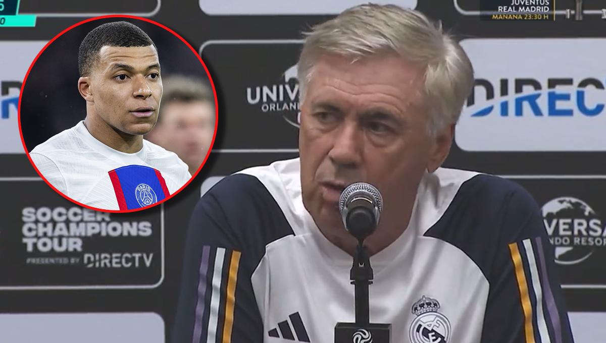 Ancelotti y su tajante respuesta sobre la posible denuncia del PSG al Real Madrid por Mbappé