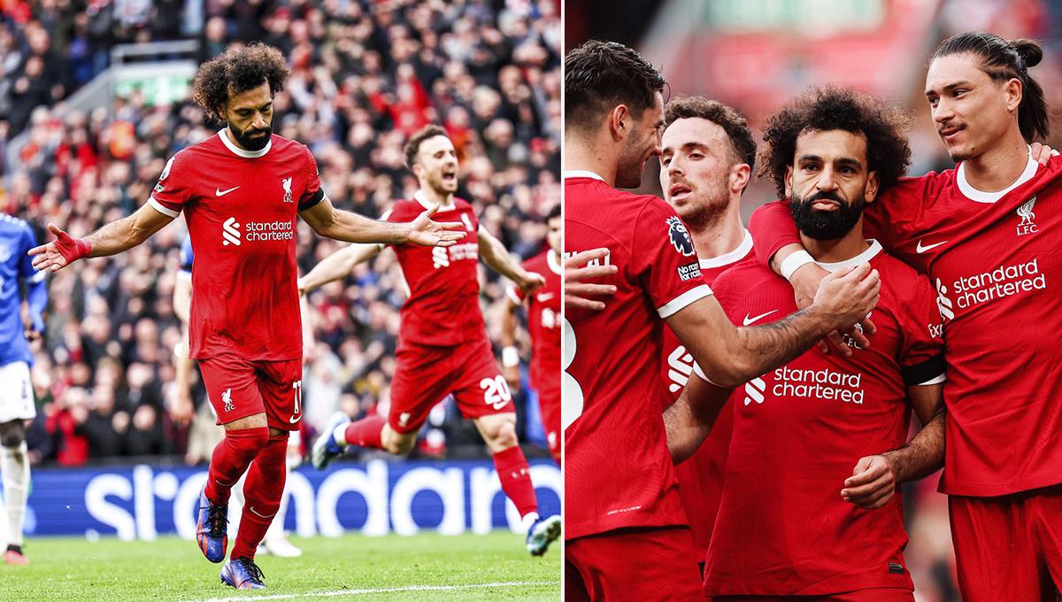 ¡Doblete del Faraón! Salah lideró el triunfo del Liverpool ante Everton para subirse a lo más alto de la Premier League
