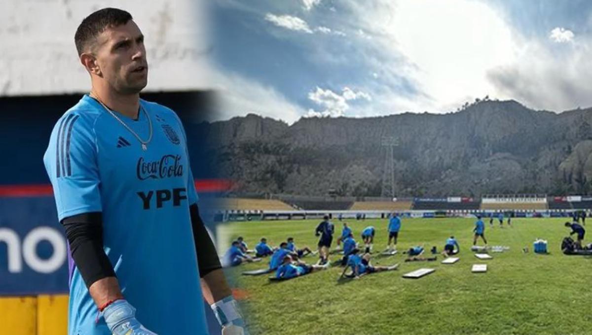 Dibu Martínez con sorpresivo mensaje en el último entreno de Argentina en La Paz: “Buscando aire”