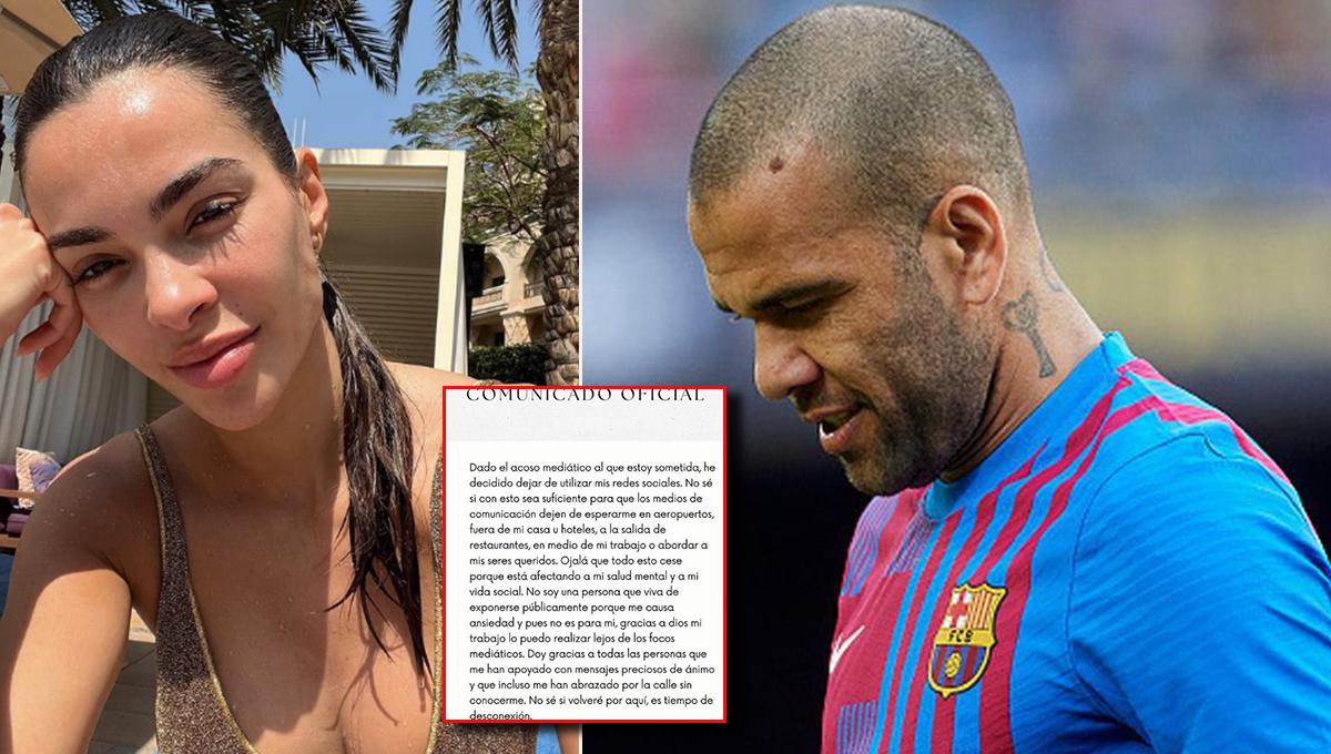 Joana Sanz toma drástica decisión tras separarse de Dani Alves: “Está afectando mi salud mental”