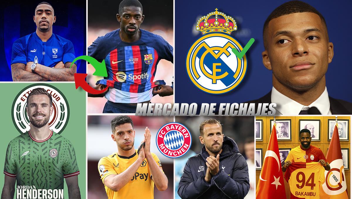 Mercado de fichajes: crack es ofrecido al Real Madrid y PSG le pone precio a Mbappé; locura del Bayern Múnich por Harry Kane
