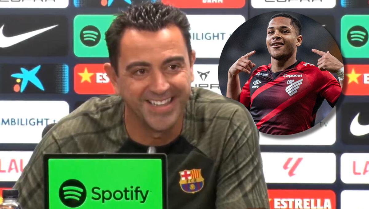 Xavi desvela cuándo llega Vitor Roque y su imperdible reacción por estar nominado en el The Best: “Me da risa”