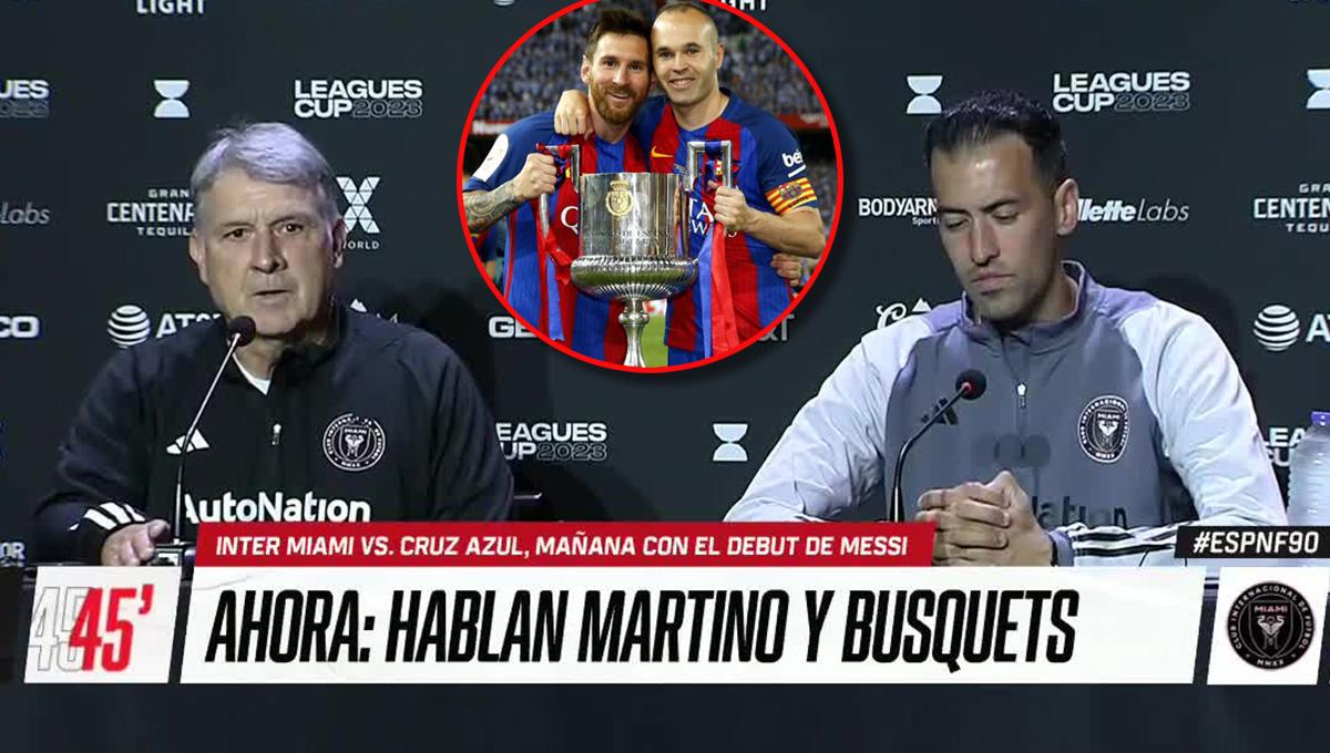 ¿Iniesta jugará en el Inter Miami? La reacción del Tata Martino y se refiere al debut de Messi y Busquets ante Cruz Azul