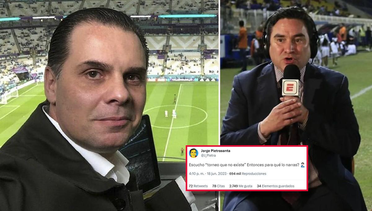 Martinoli fulmina a Jorge Pietrasanta en plena transmisión México-Panamá: “Te echaron de todos lados”