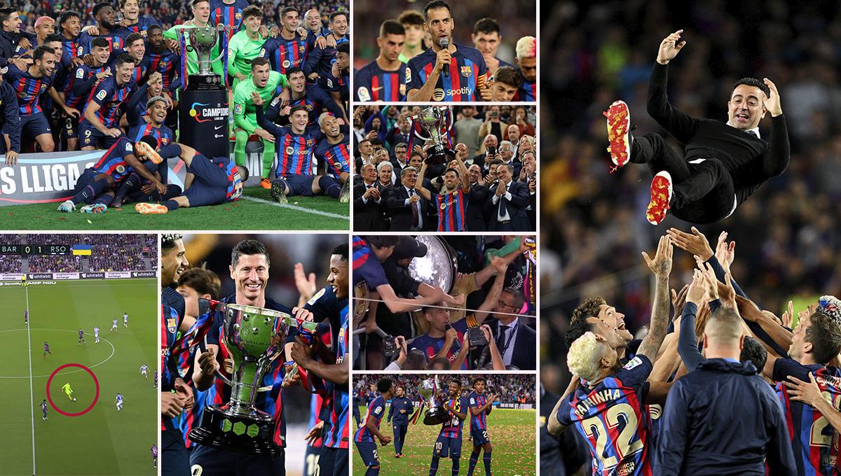 Barcelona celebra el título de campeón de LaLiga: pasillo, “nuevo” mediocampista y Busquets lideró la fiesta
