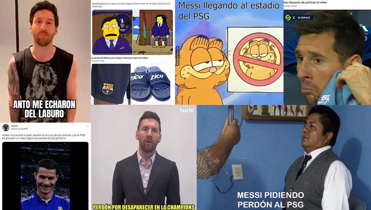 ¡Messi colgó un video pidiendo perdón al PSG y estallaron las redes con jocosos memes!