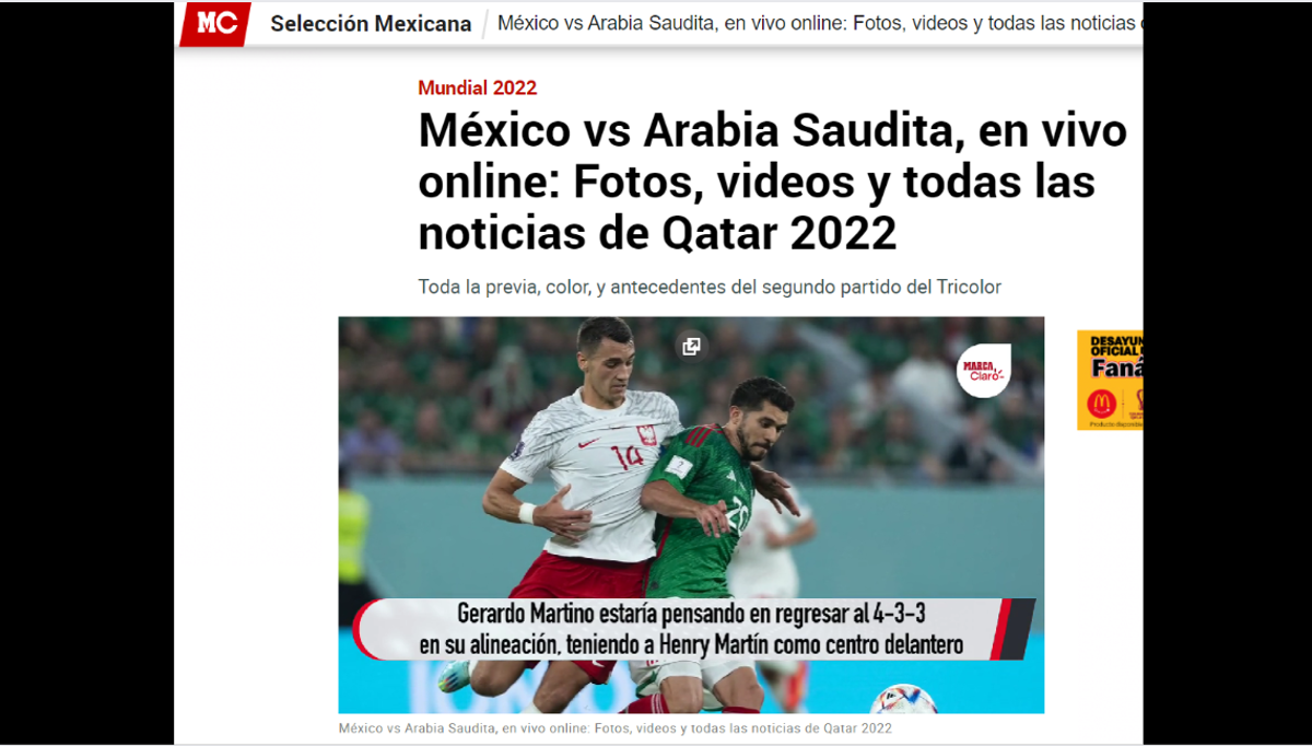 “A ganar y a rezar”, así amanecieron las portadas de los diarios mexicanos previo al juego ante Arabia Saudita