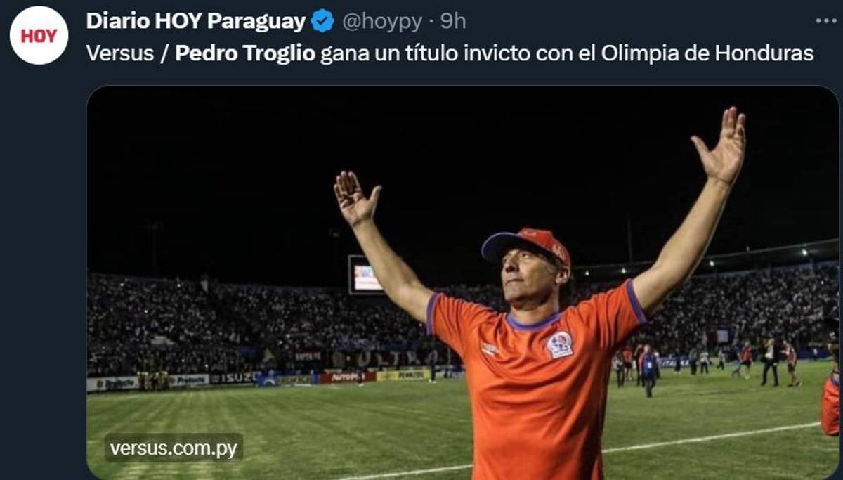 Prensa internacional se rinde ante el Olimpia de Troglio: “Leyenda total”, “No para de dar vueltas”
