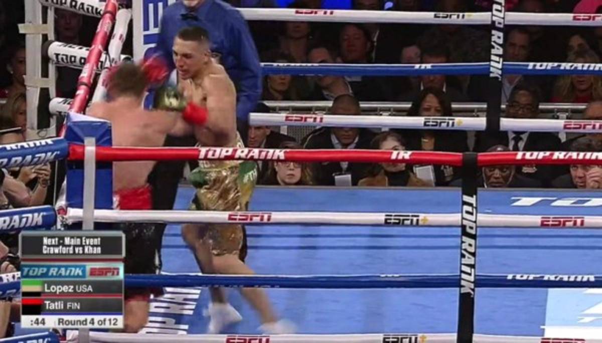 ¡Lluvia de puños! Las imágenes que dejó el nocaut de Teófimo López a Edis Tatli