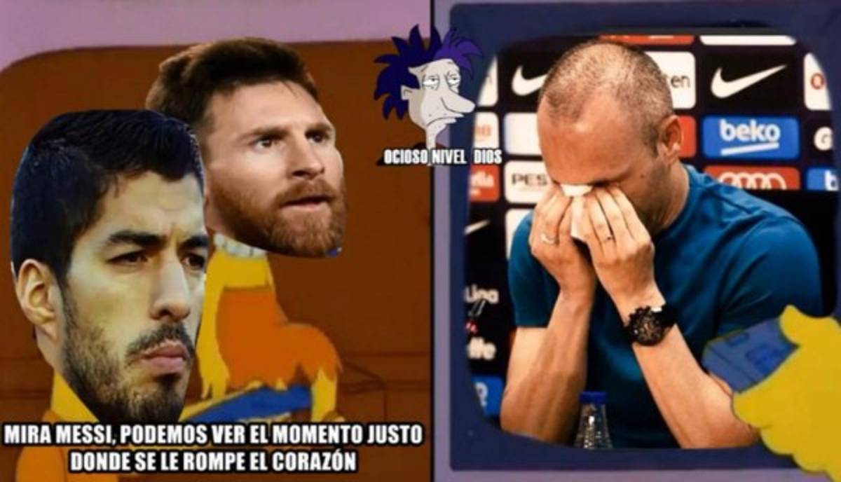 Los mejores memes de Iniesta y su adiós del Barça donde hacen pedazos a Messi