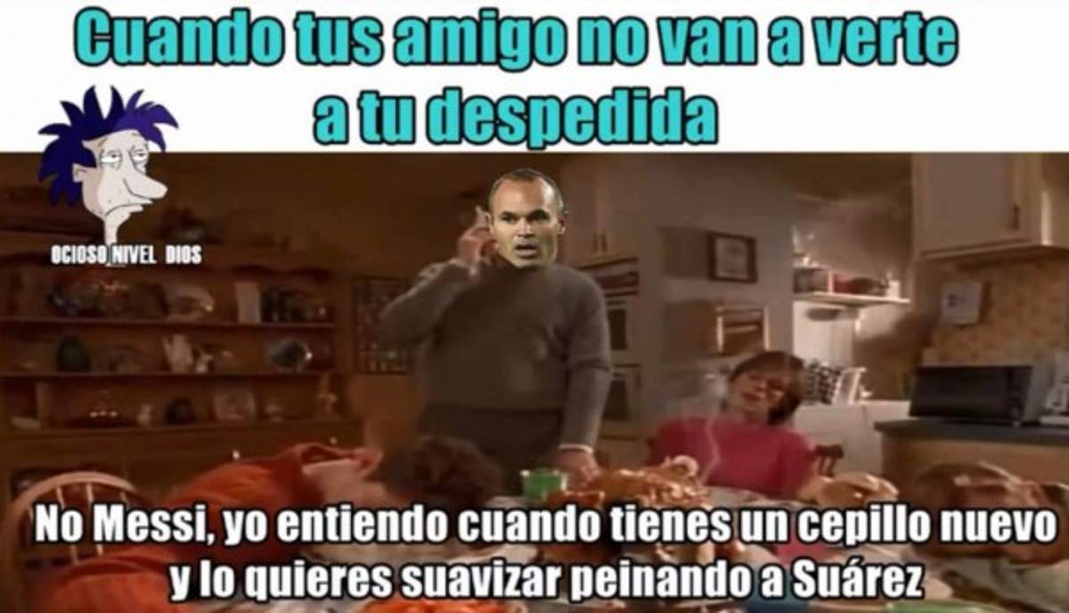 Los mejores memes de Iniesta y su adiós del Barça donde hacen pedazos a Messi